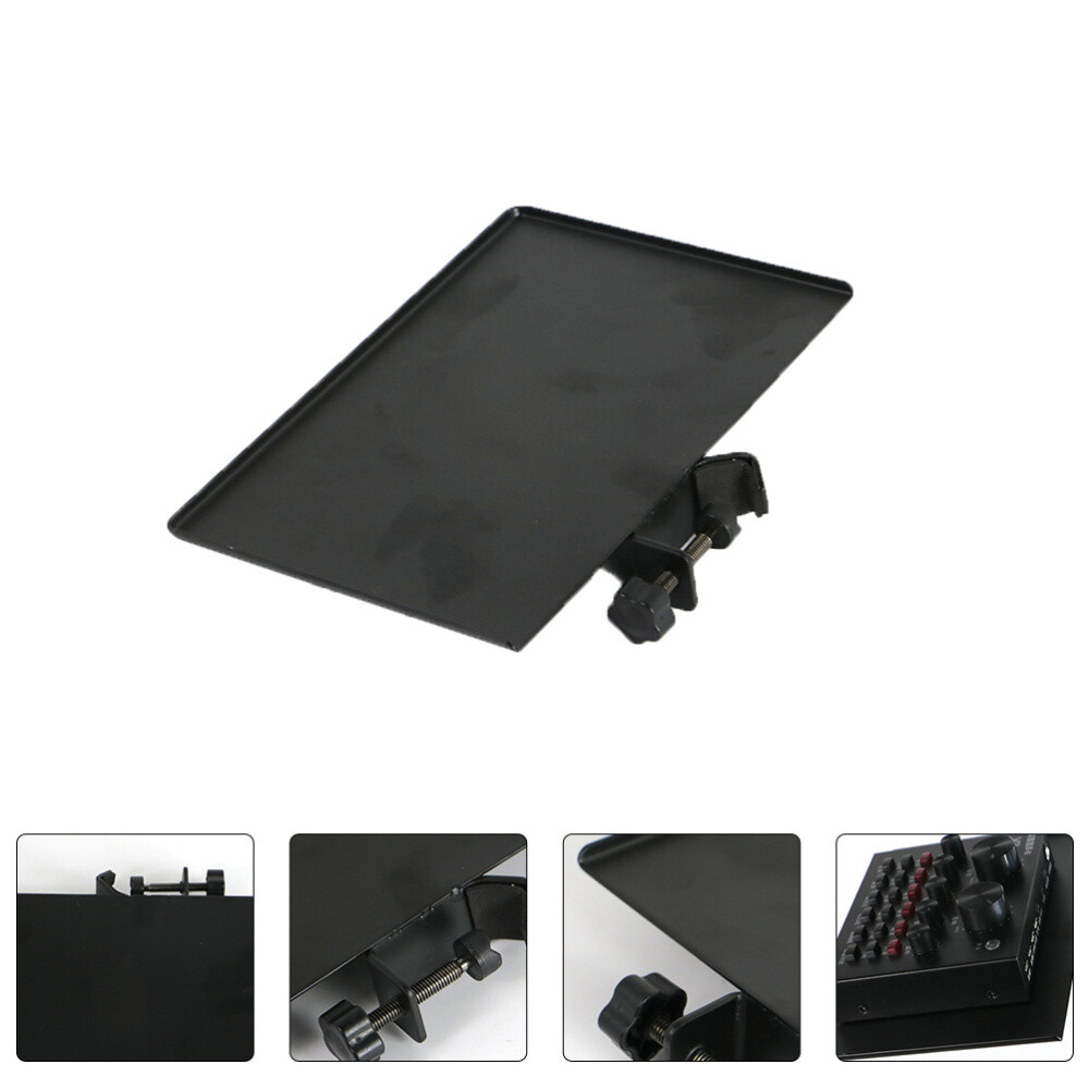 Microphone Stand Tray Shelf for Speaker Clamp Foldable Music Travel Work-image