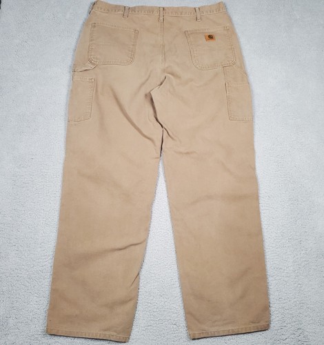 Carhartt Washed Duck Work Loose Fit Pants Mens 40x34 (Fits 40x32) Brown Dungaree - Picture 4 of 12