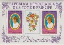 Sao Tome & Principe 1982 - Princess Diana 21st Birthday Miniature Sheet - MNH