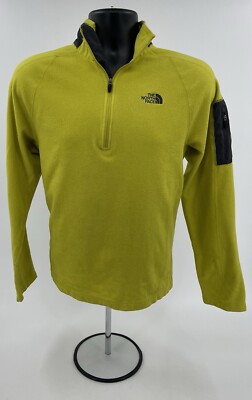 正規品・送料込み◆THE NORTH FACE◆KINETIC FLEECE SWEATSHIRTS The North Face Mens 1/4 Zip Fleece Yellow Green Flash Dry