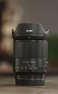 Viltrox 24mm f/1.8 lens The black lens is compatible with SONY E-mount. 