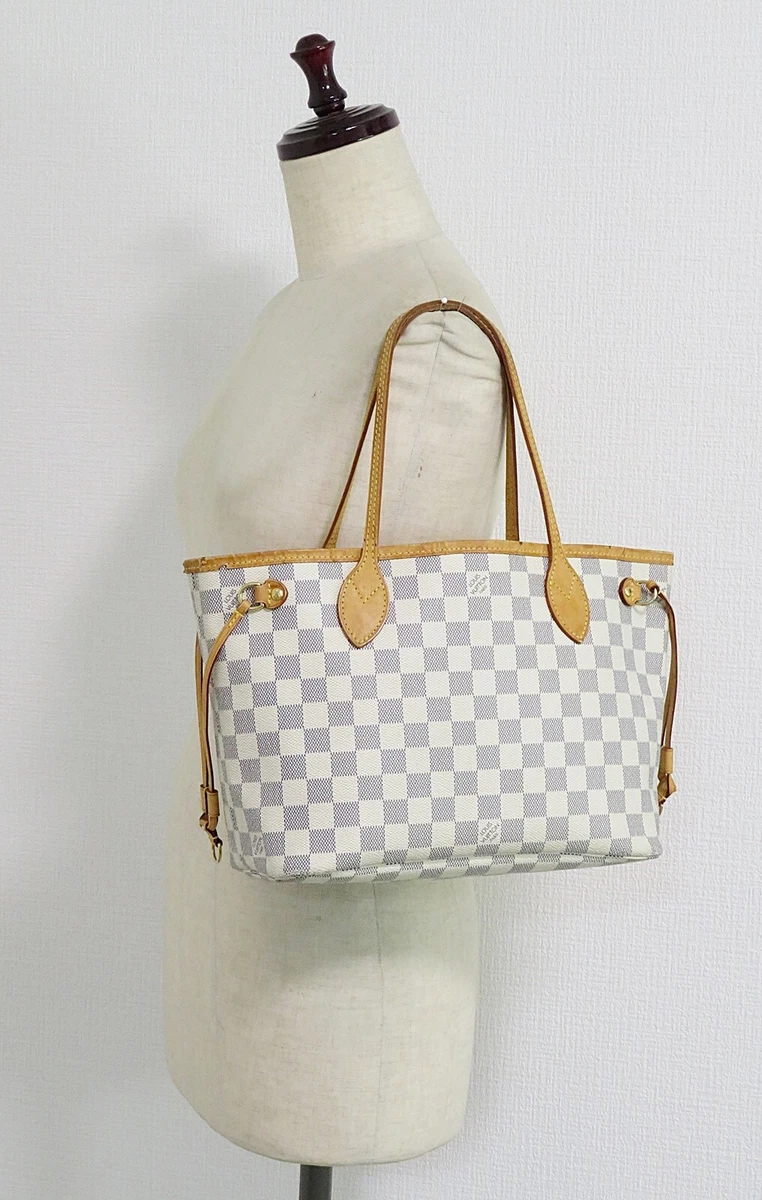 LOUIS VUITTON Neverfull PM Damier Azur Tote Bag