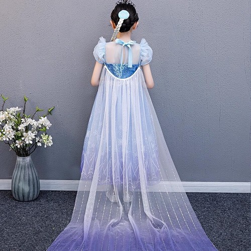 Girls Frozen Elsa Light Up Princess Dress Cosplay Costume Bookweek Dress up New - Picture 27 of 29