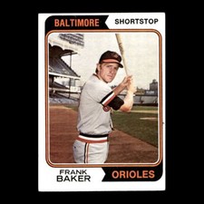 Frank Baker 1974 Topps Baltimore Orioles #411 Nice!