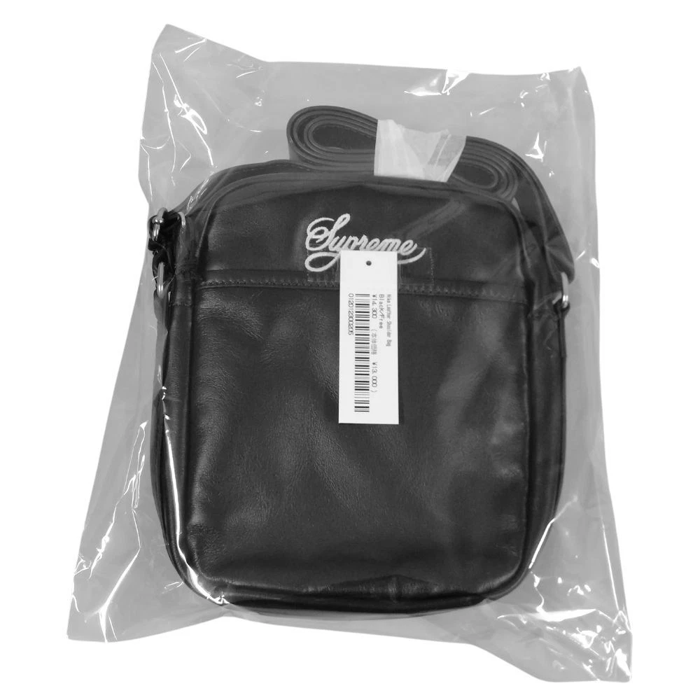 SUPREME 25SS x Sac à bandoulière en cuir noir véritable / 45018