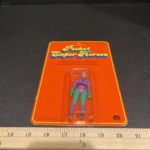 1979 Mego Pocket Super Heroes Lex Luthor 3,75 Zoll MOSC - Bild 14 von 16