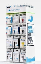 114 PCS Cellphone Accessories 2-Sided Rotating Counter Shelf Display Wholesale