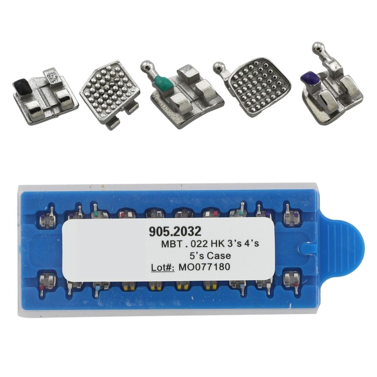 Brackets Orthodontiques Métal Mini Roth MBT - Fente .022, Crochets 5-5 - Neuf Pour Laboratoire Dentaire