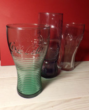 COCA COLA LOT DE 3 VERRES COLLECTOR DIFFERENTS - BAR & BISTROT