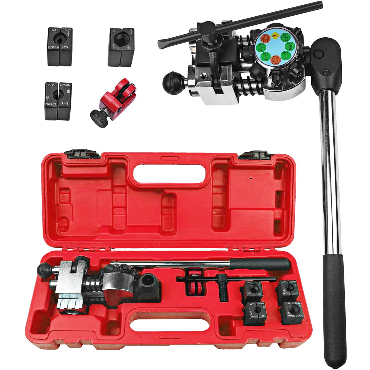 Brake Line and Tubing Flaring Tool 45 Degree Set - Single, Bubble, Double Flares