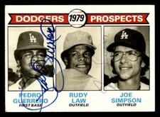 1979 Topps Baseball #719 Guerrero Simpson Dual Signed Auto Autograph (no COA)