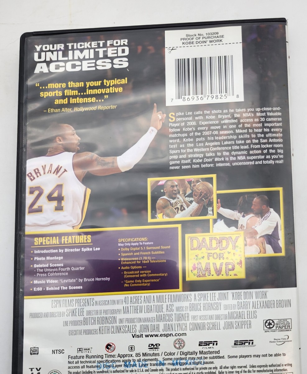 Kobe Doin' Work: A Spike Lee Joint [DVD] MVP Edition Kobe