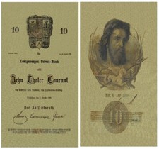 10 Thaler Courant, aus dem Jahr 1866,&nbsp; K&ouml;nigsberger Privat Bank, Reproduktion