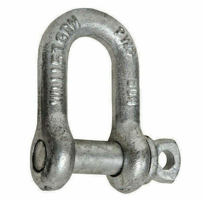 Dee Lifting Shackles Economy Screw Pin Alloy Tested 1ton, 1.5ton, 2ton