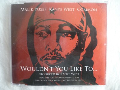 Malik Yusef ''Would You Like To'' UK Promo CD Single (2005) Ft. Kanye West, Common