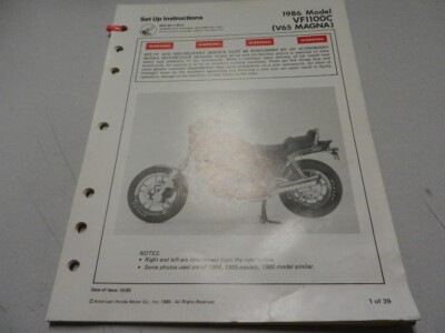 Honda Factory Shop Manual 1986 VF1100C V65 Magna