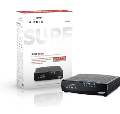 Xfinity Approved ARRIS Surfboard SBV3202 DOCSIS 3.0 Modem, Internet & Voice
