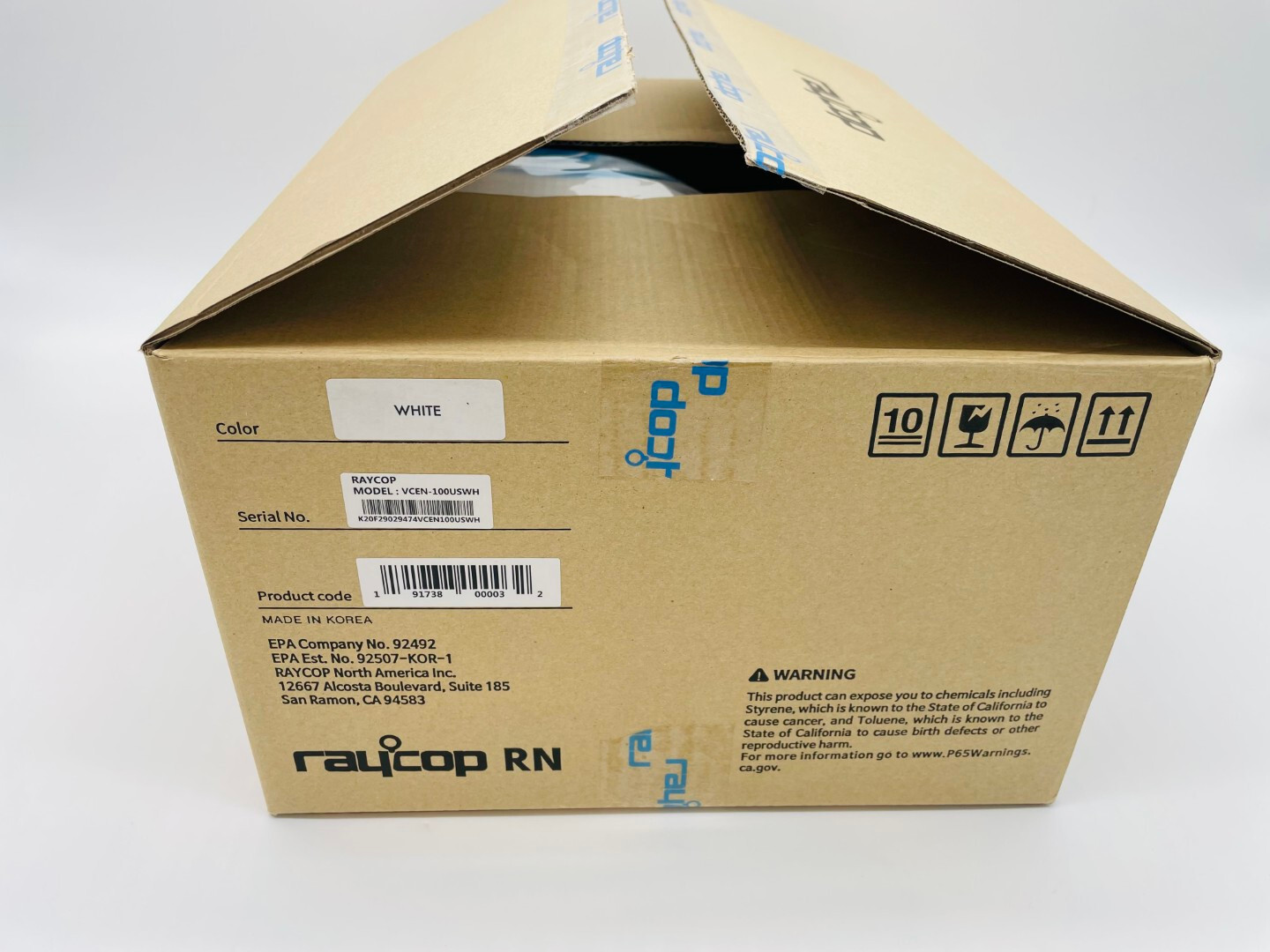 Raycop RN VCEN-100USWH Handheld Allergen Vacuum & Fabric Sanitizer NOS