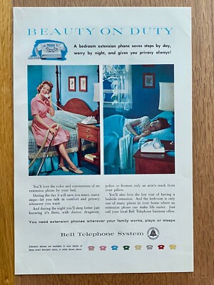 Bell Telephone System Telefon 50s Original 1959 Vintage Advert Werbung Reklame