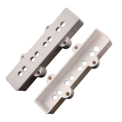 2x weiße Jazz Bass Tonabnehmer Abdeckungen Hals & Brücke für Bassgitarre Zubehör