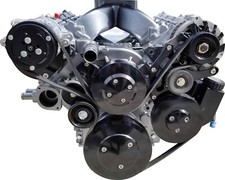 Chevy Ls Serpentine Conversion Billet Black Ls1 Ls3 Ls2 Ls7 Ac Power Steering