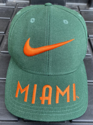 Vintage 90s Miami Hurricanes Nike Team Sports Swoosh SnapBack Hat 