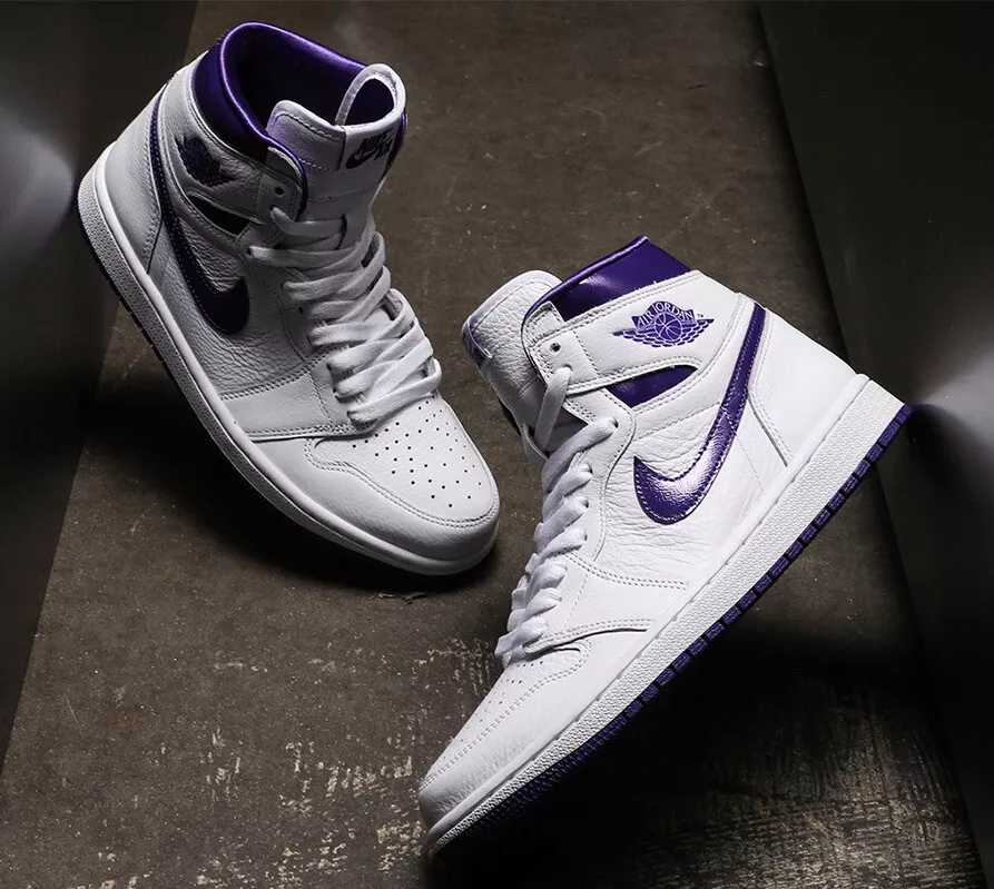 New Air Jordan 1 Retro High OG White Court Purple CD0461 151