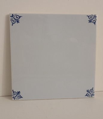 Hand Painted Dutch Delft Blank/Empty Square Pottery Tile 5 1/8 