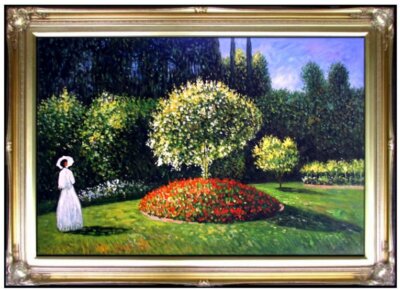 Framed Hand Painted Oil Painting Repro Claude Monet Jeanne in the