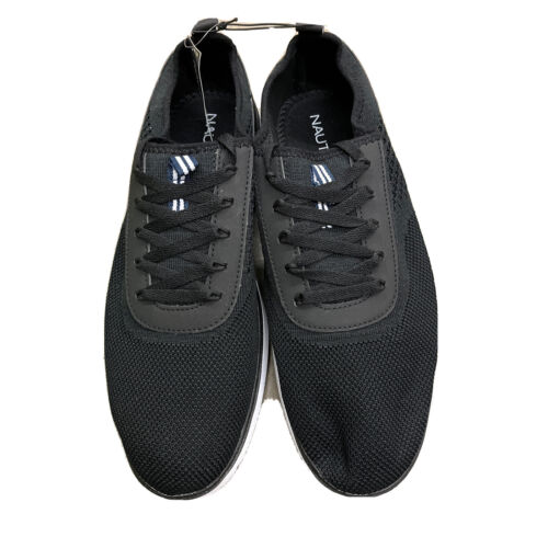 NEW Men s Black NAUTICA Knit Sneaker Shoes Size 10 - Picture 2 of 3