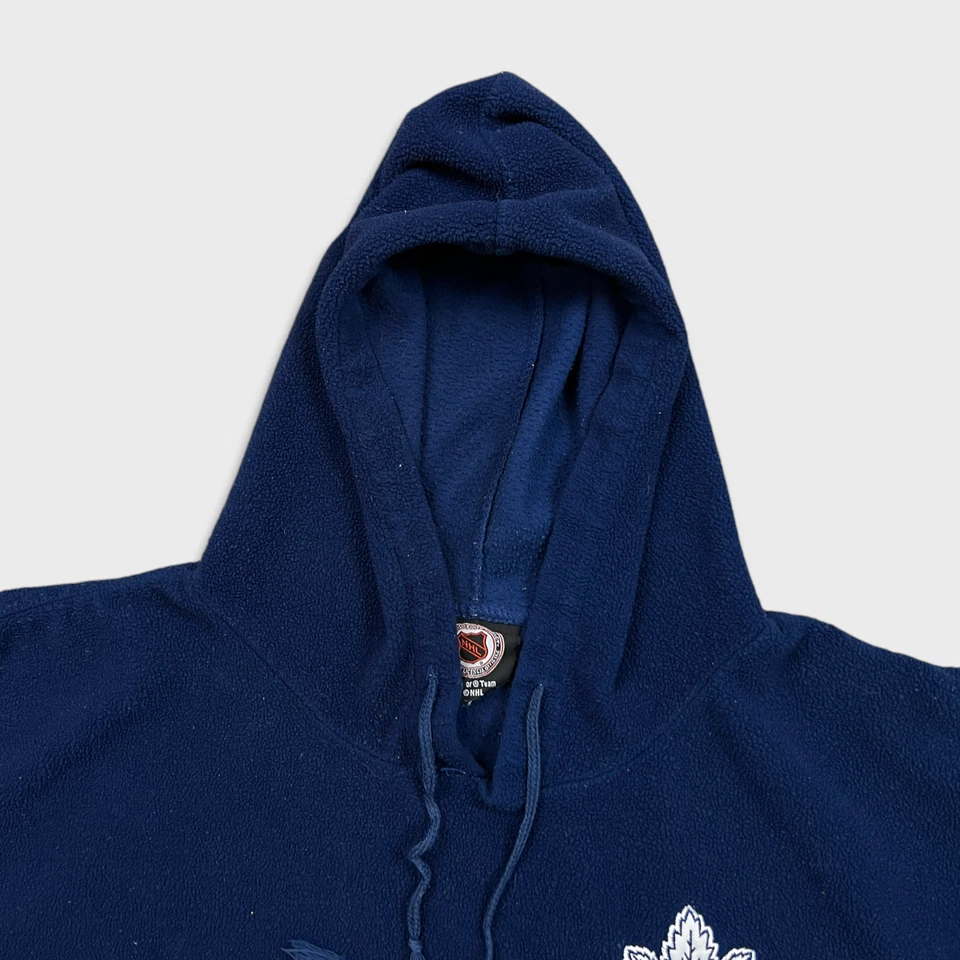 Sudadera con capucha vintage Toronto Maple Leafs para hombre azul medio ropa deportiva hockey años 90 NHL Foto 2 de 4