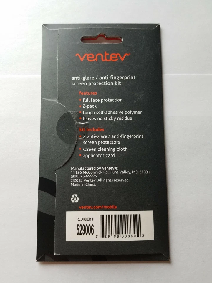 Ventev Anti-Glare / Anti-Fingerprint Universal Screen Protector (2 Pack) - Image 2 of 2