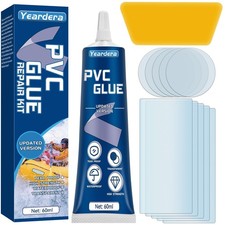 Air Mattress Patch Kit, Waterproof Vinyl Repair Kit, High Strength PVC Adhesive