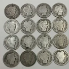 Barber Dimes Lot of 16 Silver 10C Coins 1898-1915