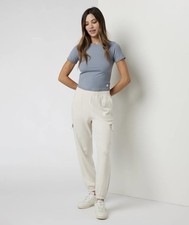 Vuori Boyfriend Cargo Women's Jogger Milkweed Heather SZ Medium, MSRP 108