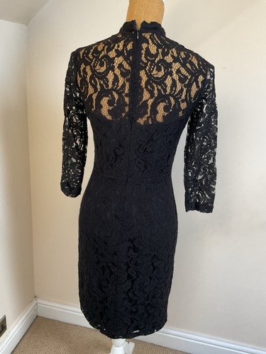 Reiss Black Lace Straight High Neck “ Delilah “Dress 8 - Picture 5 of 6