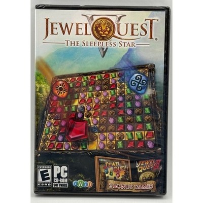 Jewel Quest The Sleepless Star PC Game With 2 Bonus Games 2010 Brand New Sealed