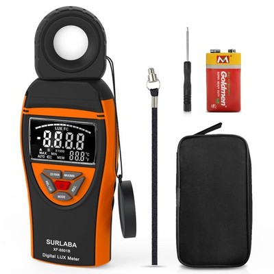 Digital Light Meter 0.1400,000 Lux Professional Lux/FC Tester Orange