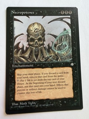 Necropotence Ice Age Never Played Near Mint/Mint Vintage Magic the Gathering