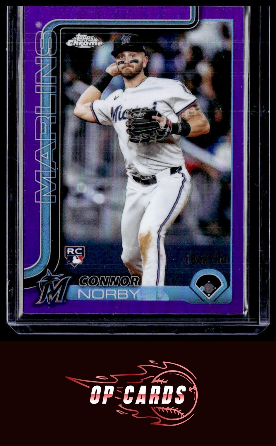 Connor Norby 2025 Topps Chrome #199 Purple Refractors #/250, Free Shipping