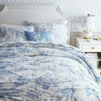 Pottery Barn Teen - LoveShackFancy Garden Damask Smocked Quilt - On Sale