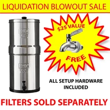 Big Berkey Water Filter Stainless Steel Replacement Housing with Metal Spigot