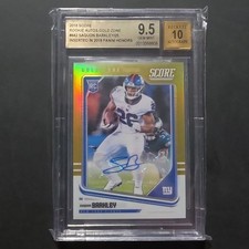 2018 Saquon Barkley Panini Honors #442 Gold Zone Auto /25 BGS 9.5 Rookie