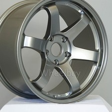 4 Pcs Rota Wheel Grid 17x9 5x114.3 25 73 Steel Grey .