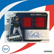 2021 Panini Absolute Brent Rooker Tools of Trade Auto Dual Patch /99 RC Twins