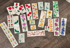 Vintage Mrs Grossman Flower Sticker Lot Huge Variety Pretty 80s Roses