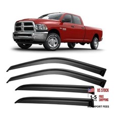 Window Visors Rain Guards for 2009-2018 Ram 1500 Crew/Mega Cab, 2010-2025 Ram