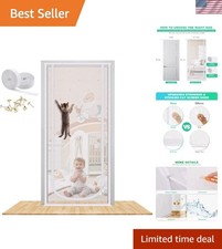 Heavy Duty 35.5x82 Pet Screen Door with Alloy Steel Frame Magnet Closure