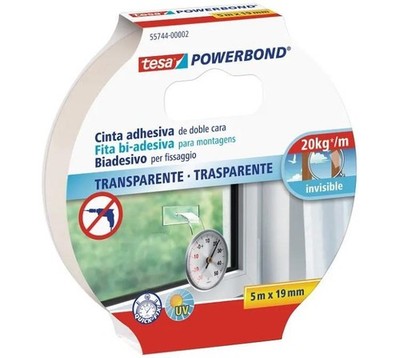Tesa Powerbond doppelseitiges Klebeband transparent - 55744