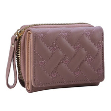 Women?s Tri-Fold Wallet PU Card Bag Love Pattern Minimalist Fashion UK